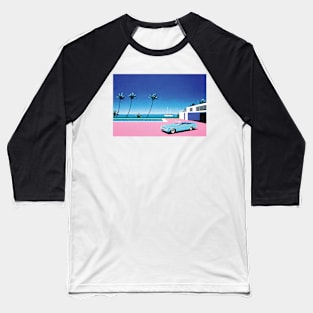 Pink Driveway by Hiroshi Nagai Baseball T-Shirt